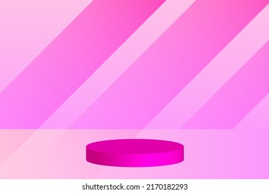Abstract geometric pink color stage pattern background design vector