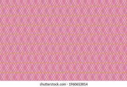 Abstract geometric pink gold design pattern vector illustration background.