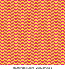 abstract geometric pink horizontal smooth wave line pattern with yellow backgrund.