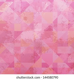 Abstract geometric pink texture background  - vector