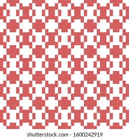 Abstract geometric pixelated seamless pattern.Mosaic style tiled vector design. Creative illustration template.