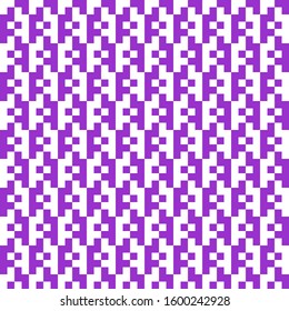 Abstract geometric pixelated seamless pattern.Mosaic style tiled vector design. Creative illustration template.