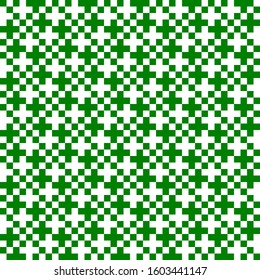 Abstract geometric pixelated seamless pattern.Mosaic style tiled vector design. Creative illustration template.