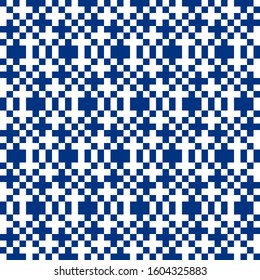 Abstract geometric pixelated seamless pattern.Mosaic style tiled vector design. Creative illustration template.