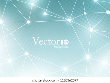 Abstract geometric plexus background with place for text