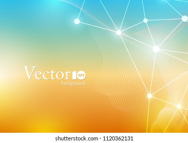 Abstract geometric plexus background with place for text