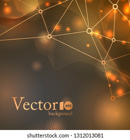 Abstract geometric plexus background with place for text