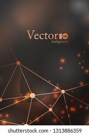 Abstract geometric plexus background with place for text