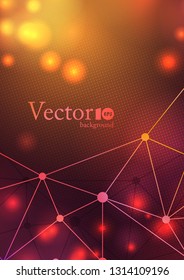 Abstract geometric plexus background with place for text