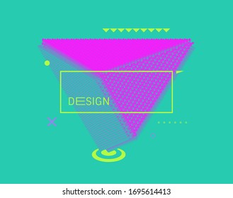 Abstract geometric poligonal shape. Molecular grid. 3d technology style with particle. Vector illustration. Futuristic connection structure.