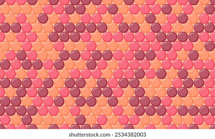 Padrão abstrato de bolinhas geométricas com pontos redondos repetidos. Ótimo para impressões têxteis, papel de parede da moda, e fundo de cartaz criativo.