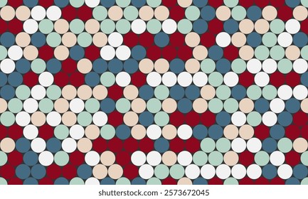 Abstract geometric polka dot pattern with repeating round spots. Great for textile prints, trendy wallpaper, and creative poster backgrounds.