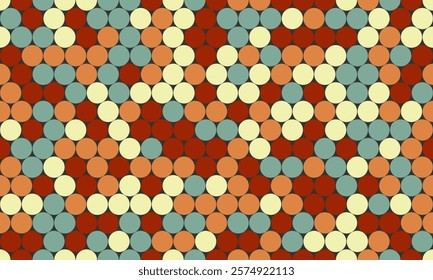 Abstract geometric polka dot pattern with repeating round spots. Great for textile prints, trendy wallpaper, and creative poster backgrounds.