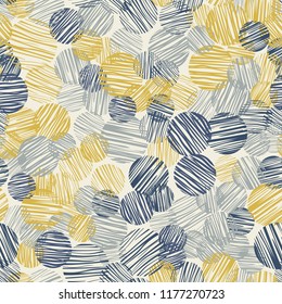 Abstract geometric polka dot seamless pattern. Vector illustration