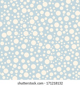 Abstract geometric polka dot seamless pattern. Neutral texture. Vector illustration