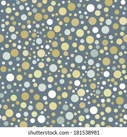 Abstract geometric polka dot seamless pattern. Vector illustration 