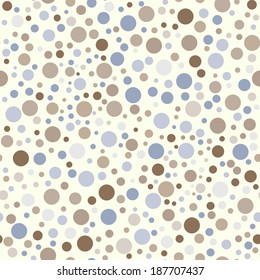 Abstract geometric polka dot seamless pattern. Neutral background. Vector illustration 