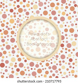 Abstract geometric polka dot seamless pattern with place for text. Vector illustration