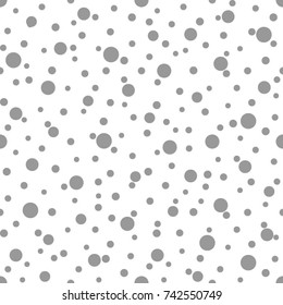 Abstract geometric polka  pattern. Graphic Design in grey. Seamless Background. Vector illustration
