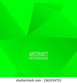 Abstract geometric polygon decorative green background