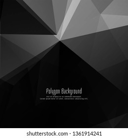 Abstract geometric polygon decorative grey background