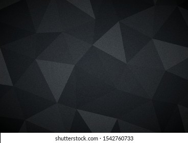 Abstract geometric polygon fabric black background  Vector illustration  eps 10