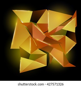 Abstract geometric polygon pattern with triangle parametric shape