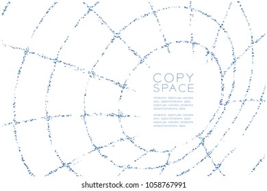 Abstract Geometric polygon square box and Triangle pattern Tube Wireframe shape, Internet Technology concept design blue color illustration on white background, vector eps 10
