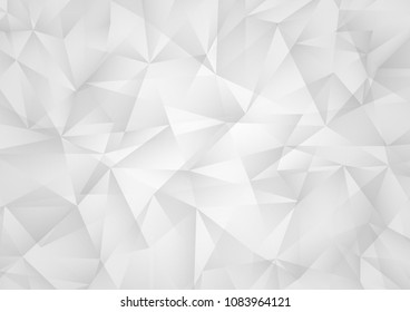 Abstract geometric polygon white and gray background