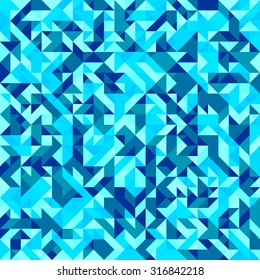 Abstract geometric polygonal background. Blue futuristic vector pattern.