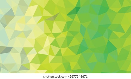 Fondo poligonal geométrico Abstractas con tonos verdes y amarillos de cal brillante de bajo poli