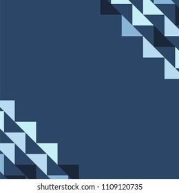 Abstract geometric polygonal background with colored triangles in the corners. Can be used as poster, banner, border, background, Wallpaper, card, print and etc. Eps10 vector.