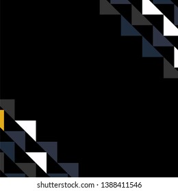Abstract geometric polygonal background with colored triangles in the corners. Can be used as poster, banner, border, background, Wallpaper, card, print and etc. Eps10 vector.