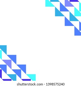 Abstract geometric polygonal background with colored triangles in the corners. Can be used as poster, banner, border, background, Wallpaper, card, print and etc. Eps10 vector.