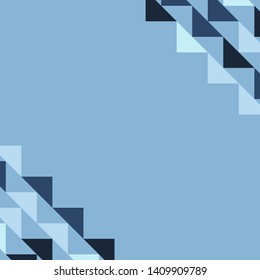 Abstract geometric polygonal background with colored triangles in the corners. Can be used as poster, banner, border, background, Wallpaper, card, print and etc. Eps10 vector.