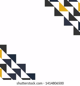 Abstract geometric polygonal background with colored triangles in the corners. Can be used as poster, banner, border, background, Wallpaper, card, print and etc. Eps10 vector.