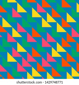 Abstract geometric polygonal background with colored triangles. Can be used as poster, banner, border, background, Wallpaper, card, print and etc. Eps10 vector.