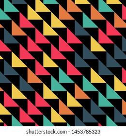 Abstract geometric polygonal background with colored triangles. Can be used as poster, banner, border, background, Wallpaper, card, print and etc. Eps10 vector.