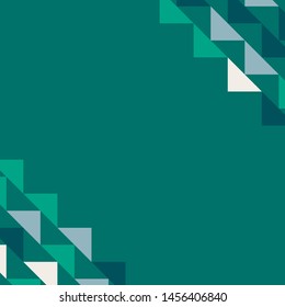 Abstract geometric polygonal background with colored triangles in the corners. Can be used as poster, banner, border, background, Wallpaper, card, print and etc. Eps10 vector.