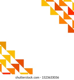 Abstract geometric polygonal background with colored triangles in the corners. Can be used as poster, banner, border, background, Wallpaper, card, print and etc. Eps10 vector.
