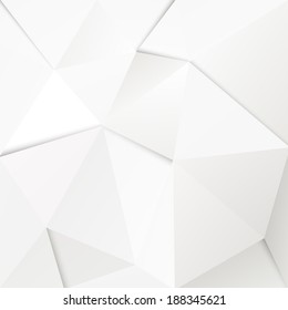 Abstract geometric polygonal background composed of paper triangles. Vector illustration. 