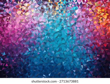 Fondo poligonal geométrico Abstractas con transición de color degradado de azul a verde y naranja