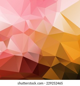Abstract geometric polygonal background, looks like stylized sunset or fire.