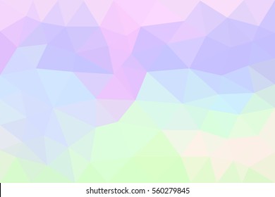 Abstract geometric polygonal background with  mesh of triangles for your design. Colored paper texture or creative  cartoon background