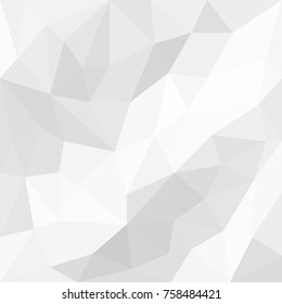 Abstract geometric polygonal background with mesh of triangles for your design. White texture. Paper texture. Trend.