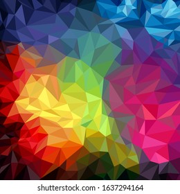 Abstract geometric polygonal background. Multicolored polygon.
