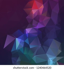 Abstract Geometric polygonal background - triangle low poly pattern - full color spectrum rainbow