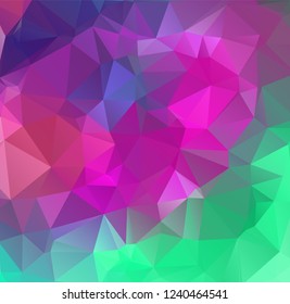 Abstract Geometric polygonal background - triangle low poly pattern - full color spectrum rainbow