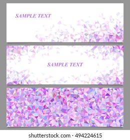 Abstract geometric polygonal banner template design set