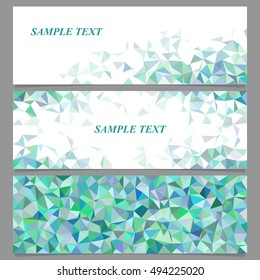 Abstract geometric polygonal banner template design set